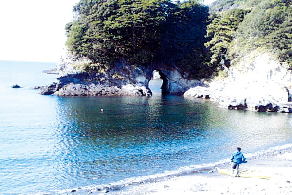 別荘前の海
