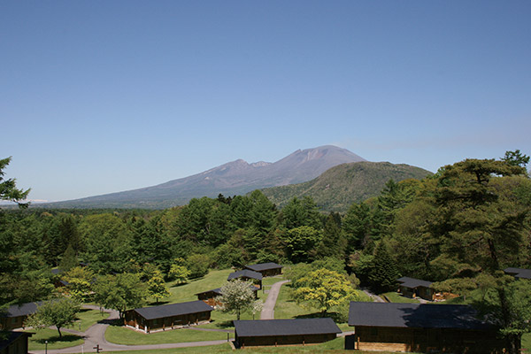 コテージから浅間山