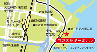 竹芝客船ターミナルの地図