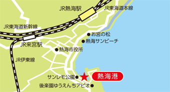 熱海港の地図