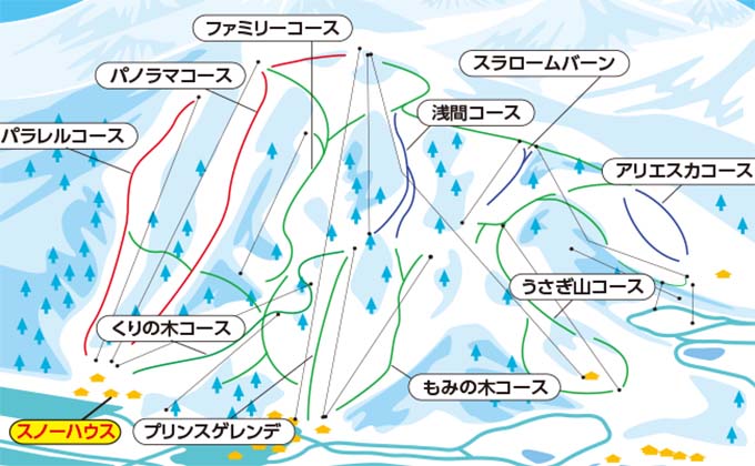 軽井沢プリンスホテルスキー場マップ