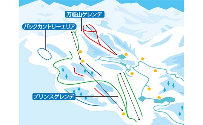 万座温泉スキー場マップ