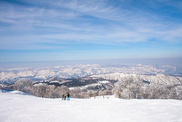 NAGANO,JAPAN - February 22, 2019 : Landscape and Mountain view
