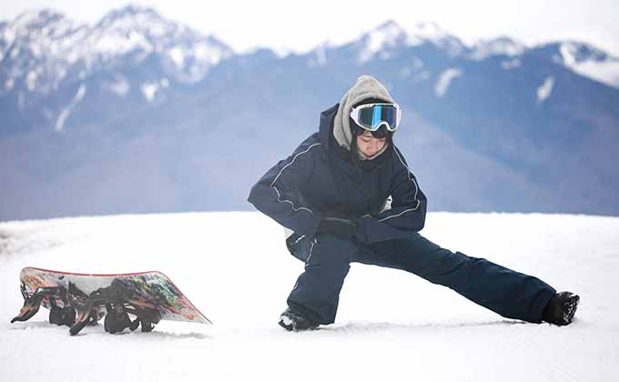 スノーボード_準備_ストレッチ