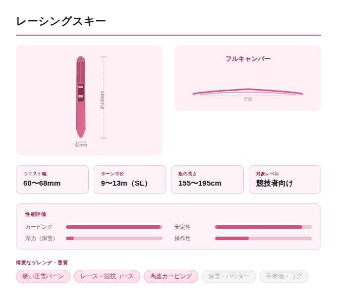 スキー種類＿レーシングスキー